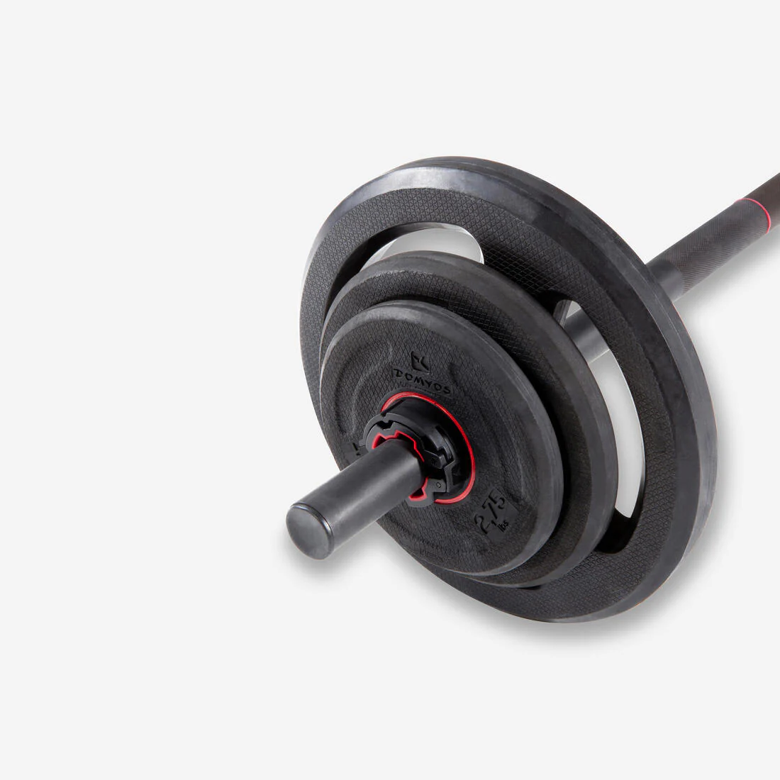 KIT BARRA 1,30 M 28 MM + PESAS MUSCULACIÓN HIERRO PARCIALMENTE RECICLADO 20 KG - Image 4