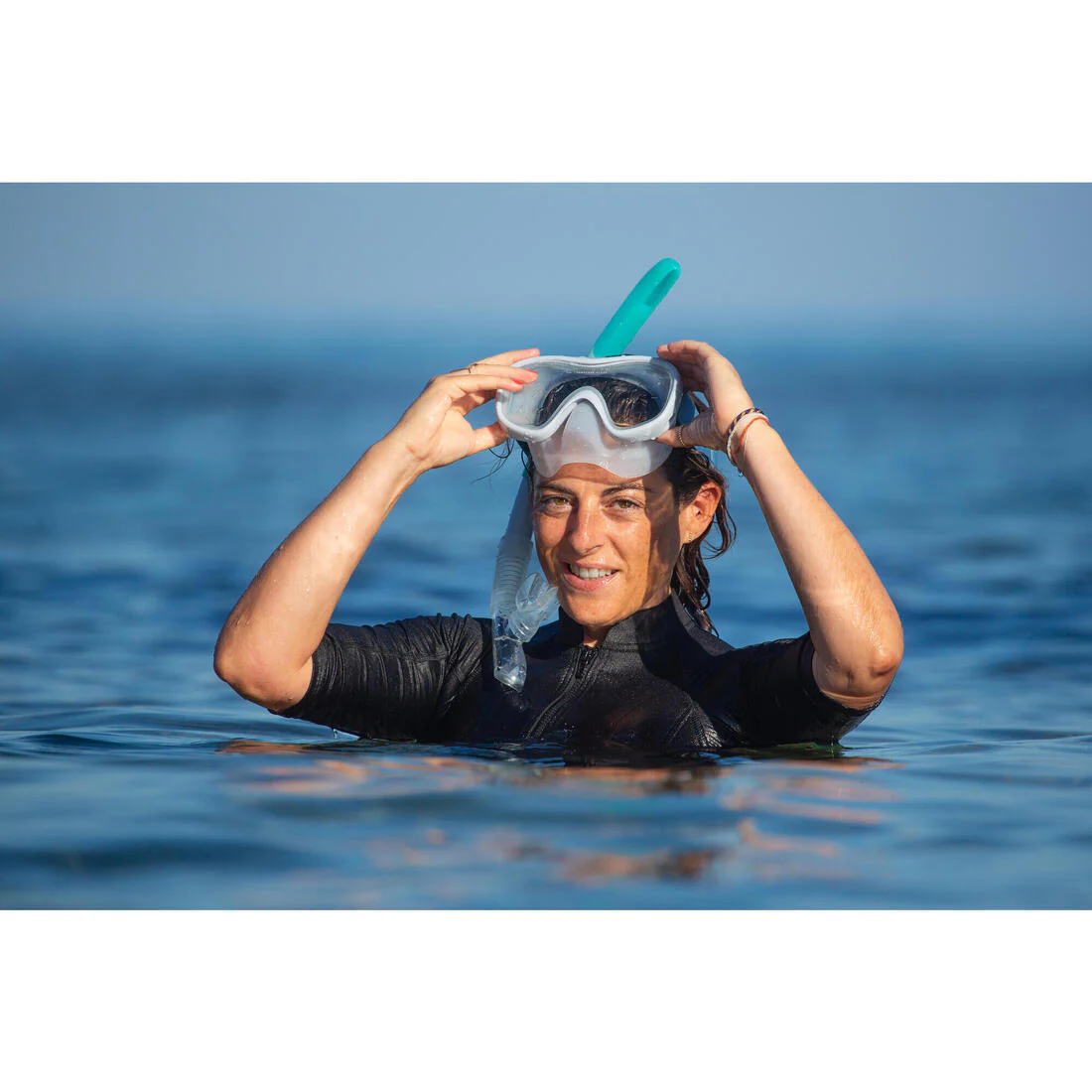 Kit Buceo Máscara + Tubo Snorkel 100 Adulto Rosado - Image 15