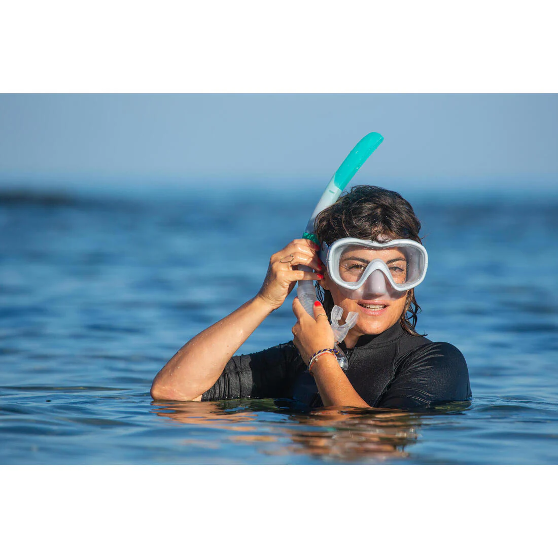 Kit Buceo Máscara + Tubo Snorkel 100 Adulto Rosado - Image 18