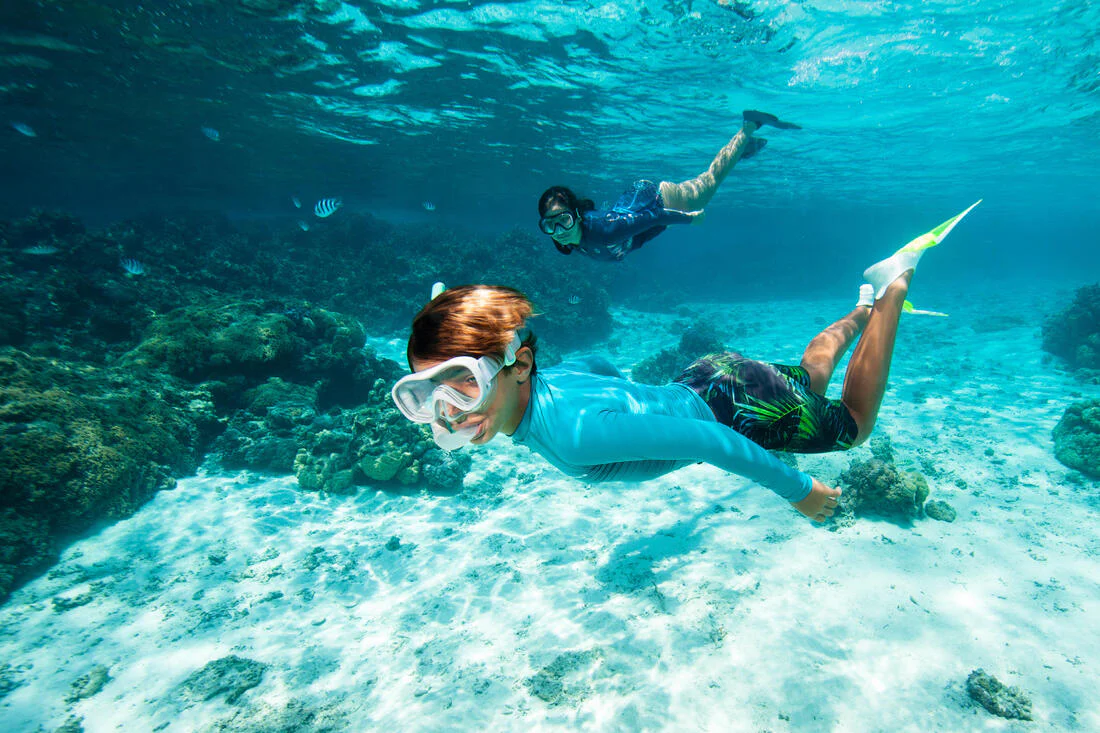 Kit Máscara + Tubo Snorkel Subea 100 Niños Gris - Image 13