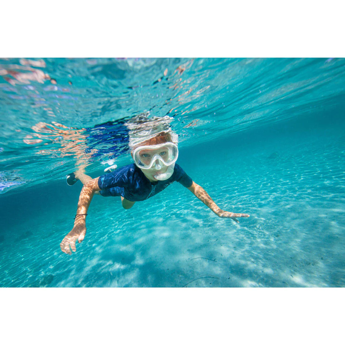 Kit Máscara + Tubo Snorkel Subea 100 Niños Gris - Image 2