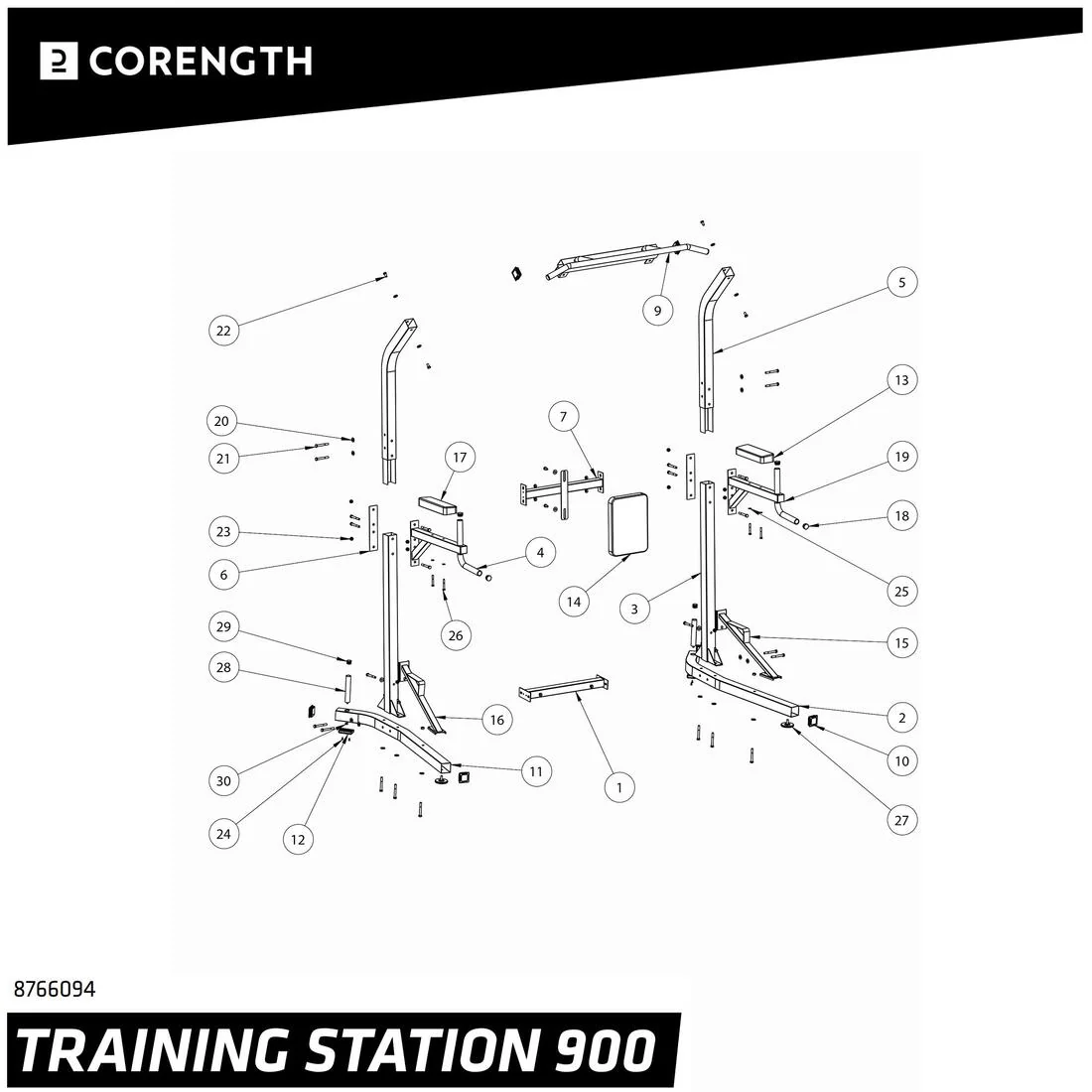 Kit Tornillos Silla Romana Training Station 900 - Image 3