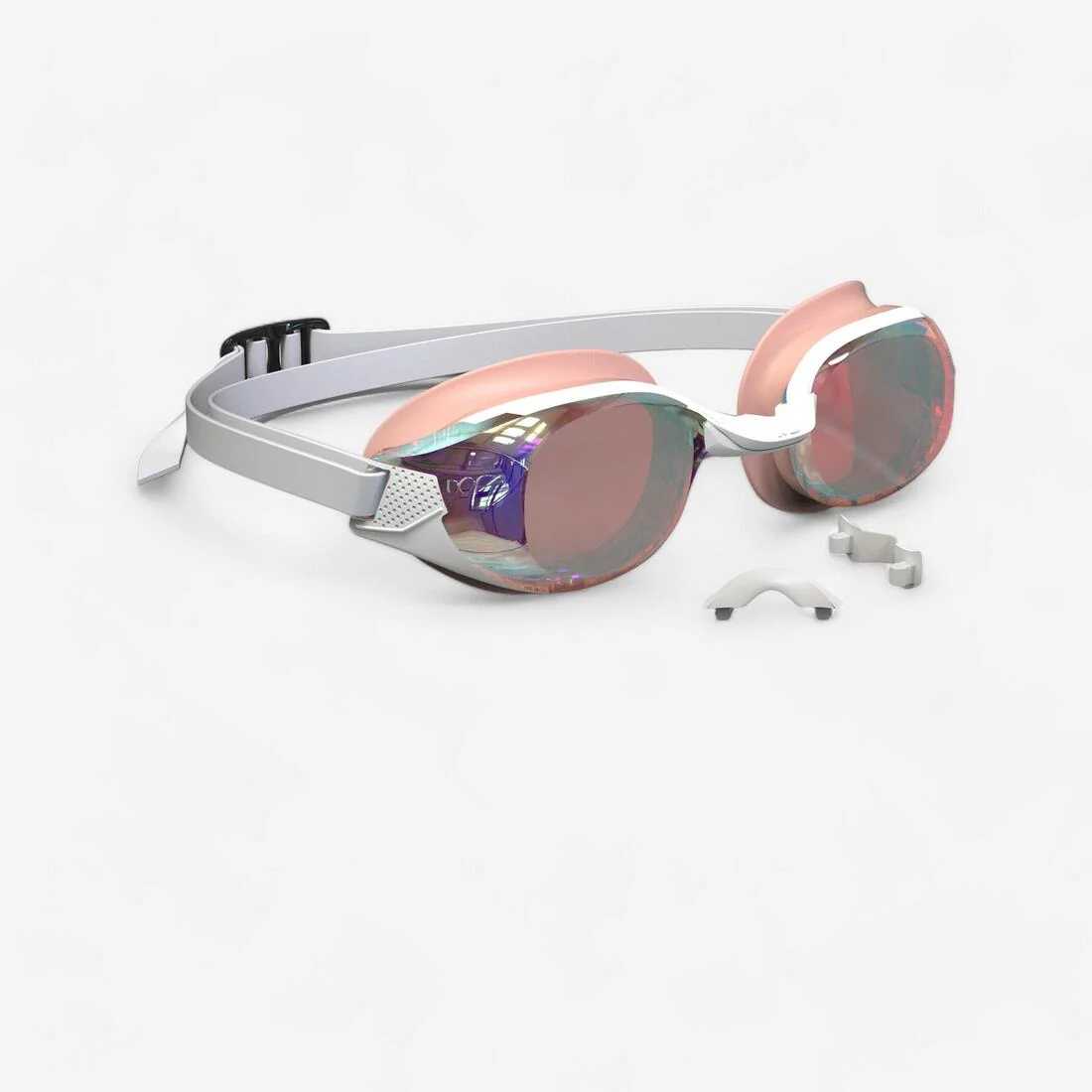 Lentes de natación blanco rosado talla única - BFIT cristales espejados - Image 17