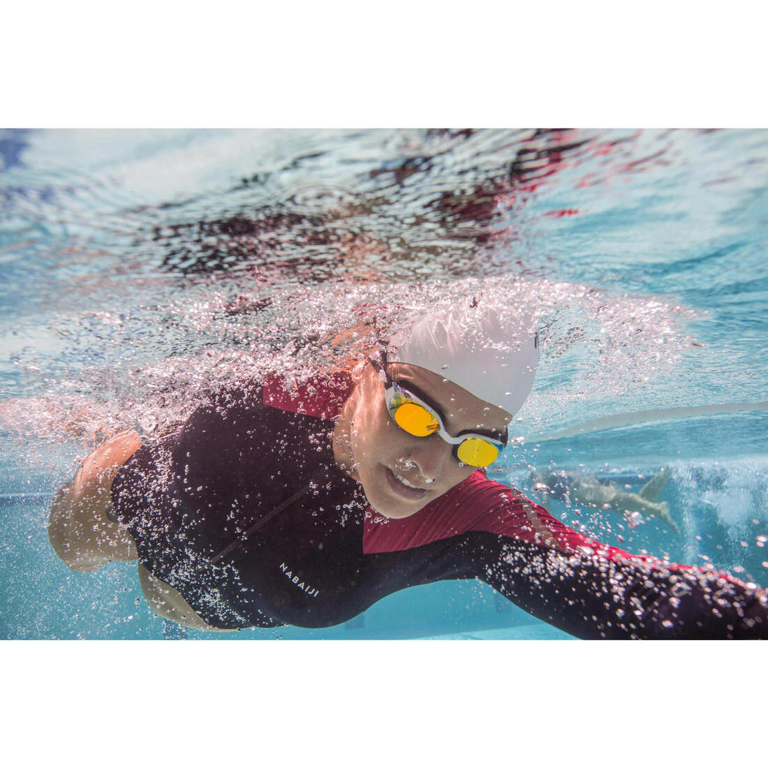 Lentes de natación blanco rosado talla única - BFIT cristales espejados - Image 31
