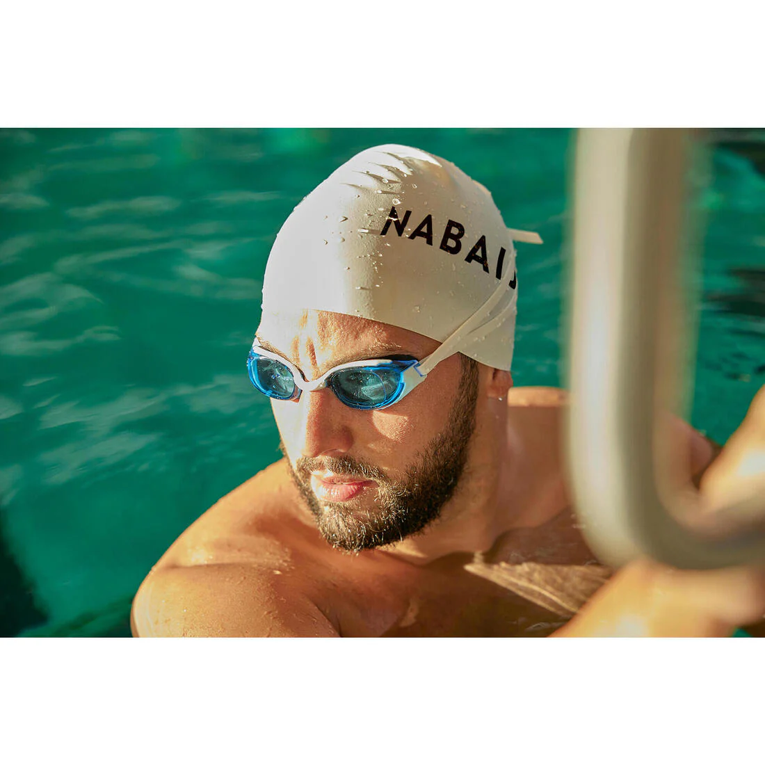 Lentes de natación blanco rosado talla única - BFIT cristales espejados - Image 34