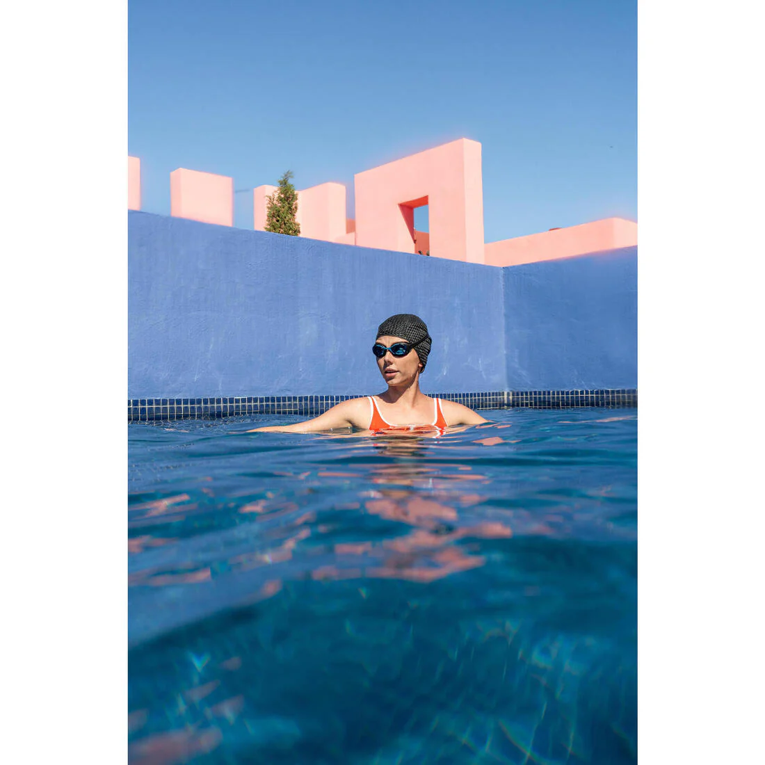 Lentes de natación negro azul talla L - XBASE cristales claros - Image 7