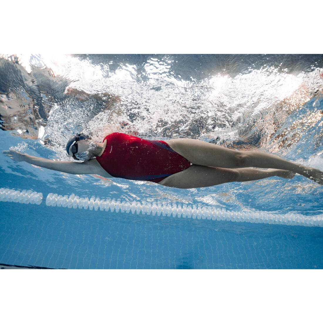 Lentes de natación negro blanco talla L - SPIRIT cristales espejados - Image 6