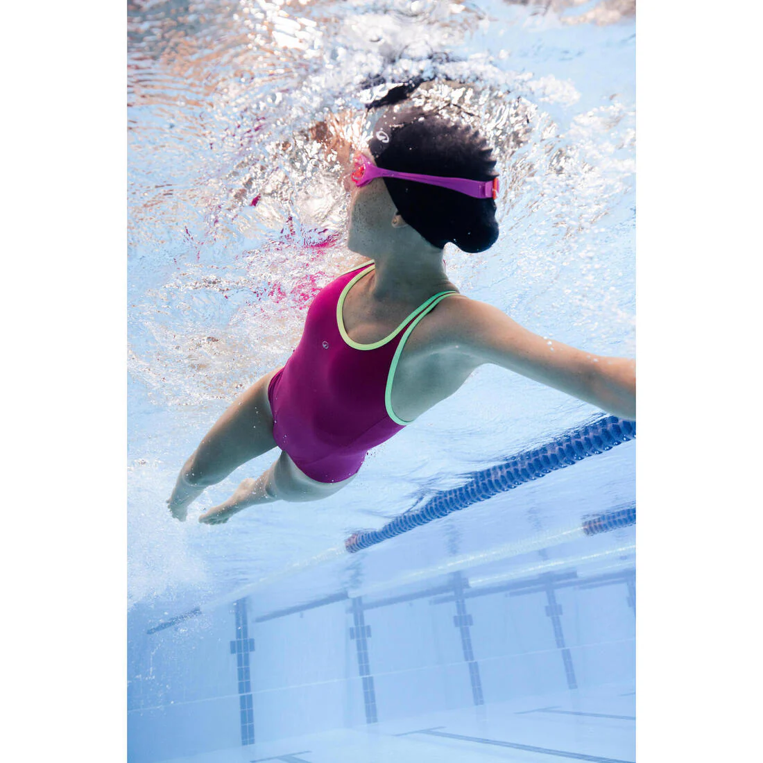 Lentes de natación niños rosado talla S - XBASE cristales claros - Image 16