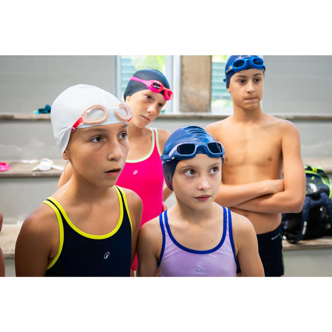Lentes de natación niños rosado talla S - XBASE cristales claros - Image 18