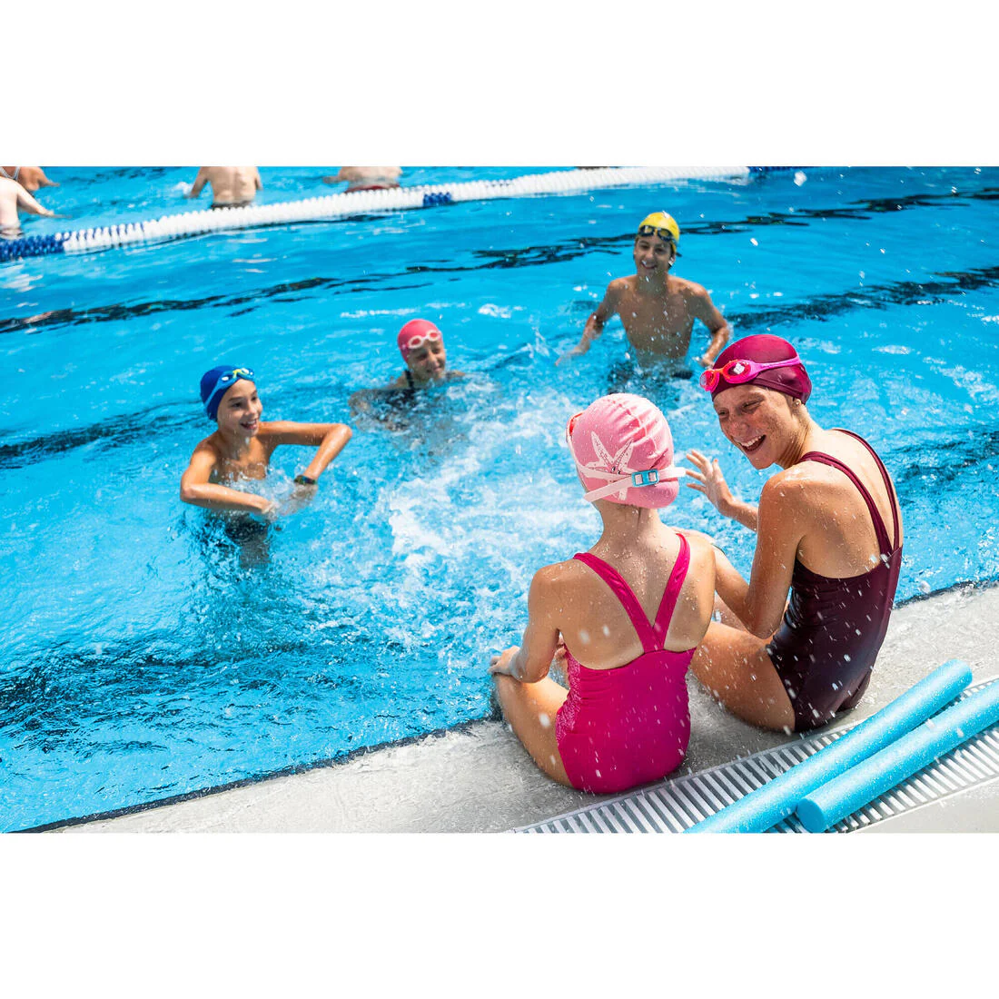 Lentes de natación niños rosado talla S - XBASE cristales claros - Image 20