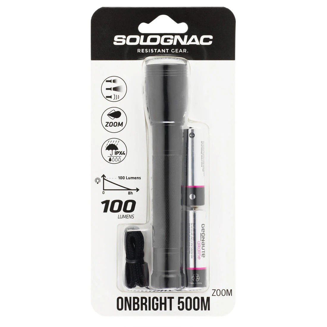 LINTERNA CON ZOOM 100 LÚMENES NEGRO - Image 9
