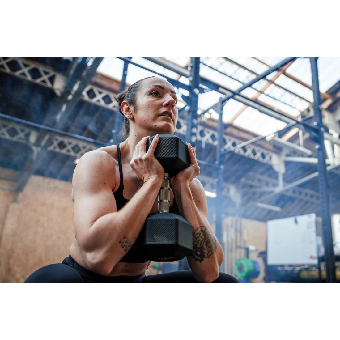 Mancuerna Crosstraining/Musculación Dumbbell Hexagonal Negro 15 kg - Image 5