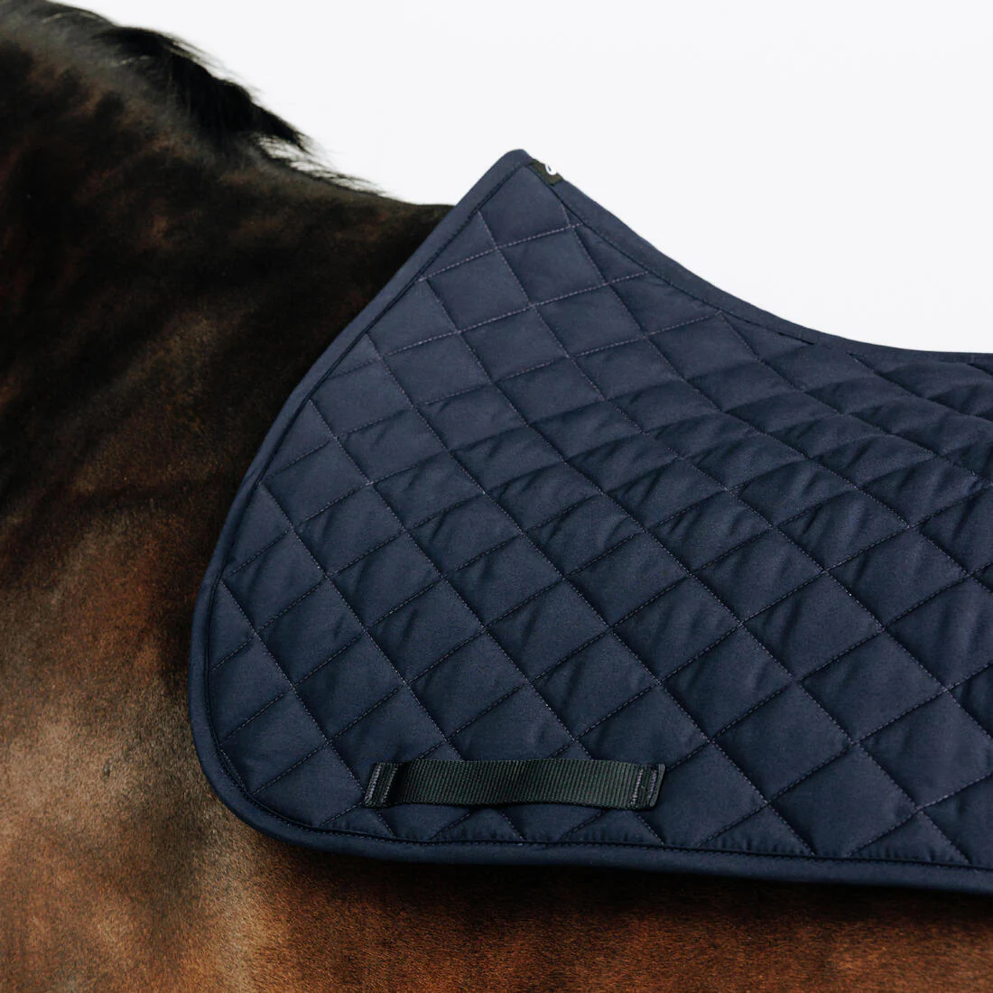 MANTILLA SILLA EQUITACIÓN CABALLO 100 AZUL MARINO - Image 2