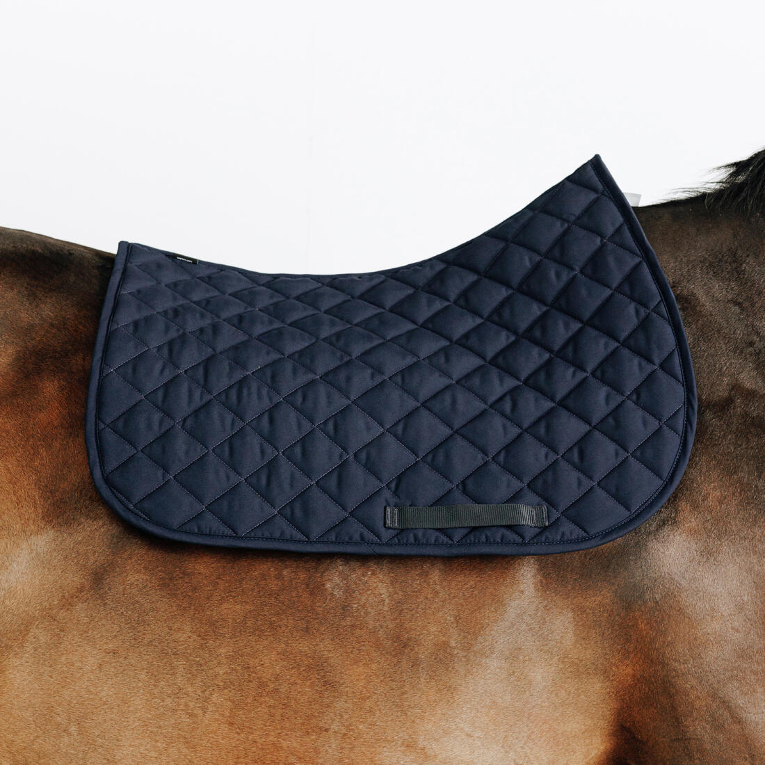 MANTILLA SILLA EQUITACIÓN CABALLO 100 AZUL MARINO - Image 3