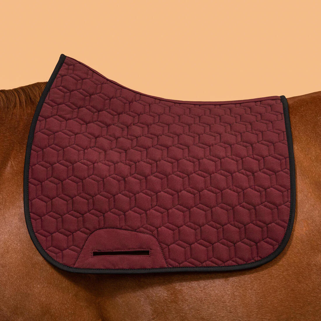 Mantilla Silla Equitación Caballo/Poni 500 Negro Burdeo Reversible - Image 12