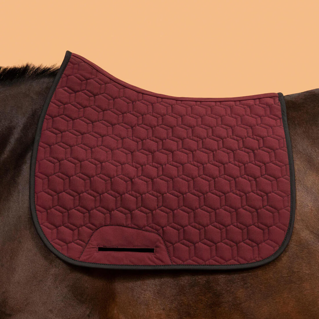 Mantilla Silla Equitación Caballo/Poni 500 Negro Burdeo Reversible - Image 8