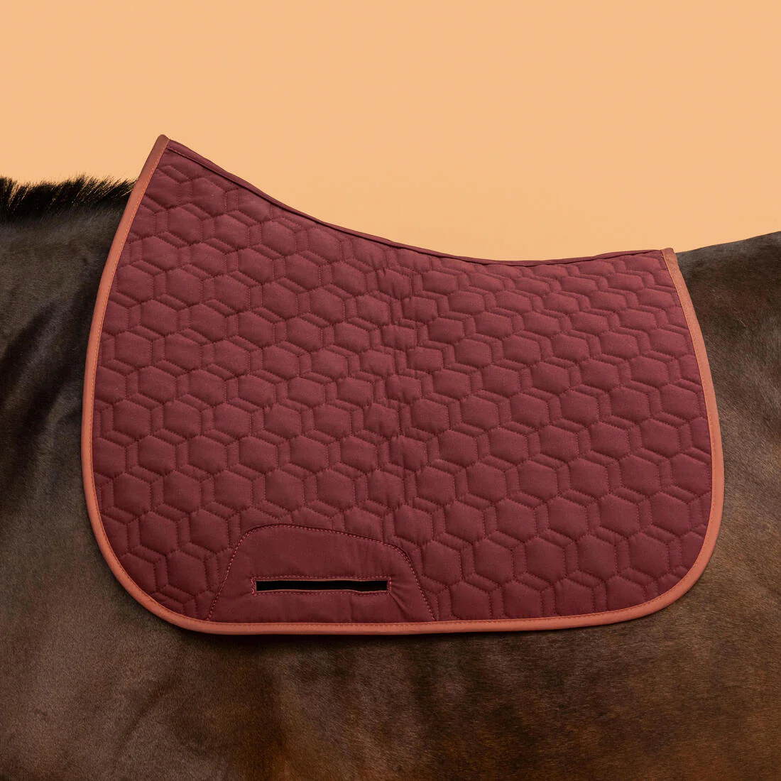 Mantilla Silla Equitación Caballo/Poni 500 Negro Burdeo Reversible - Image 9