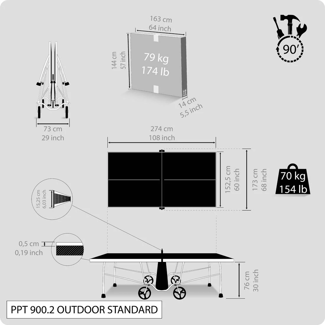 MESA DE PING PONG EXTERIOR PPT900.2 - Image 16