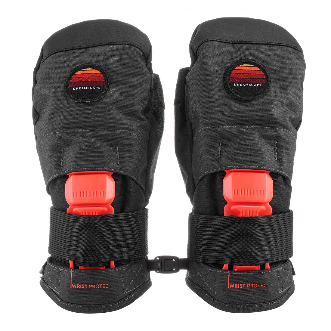 MITONES SNOWBOARD NIÑOS MI 500 PROTECT NEGRO Y NARANJA - Image 7