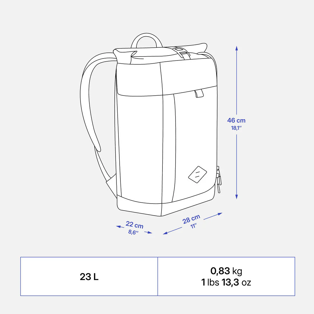 Mochila  23L Rolltop NH500 Escape - Image 7