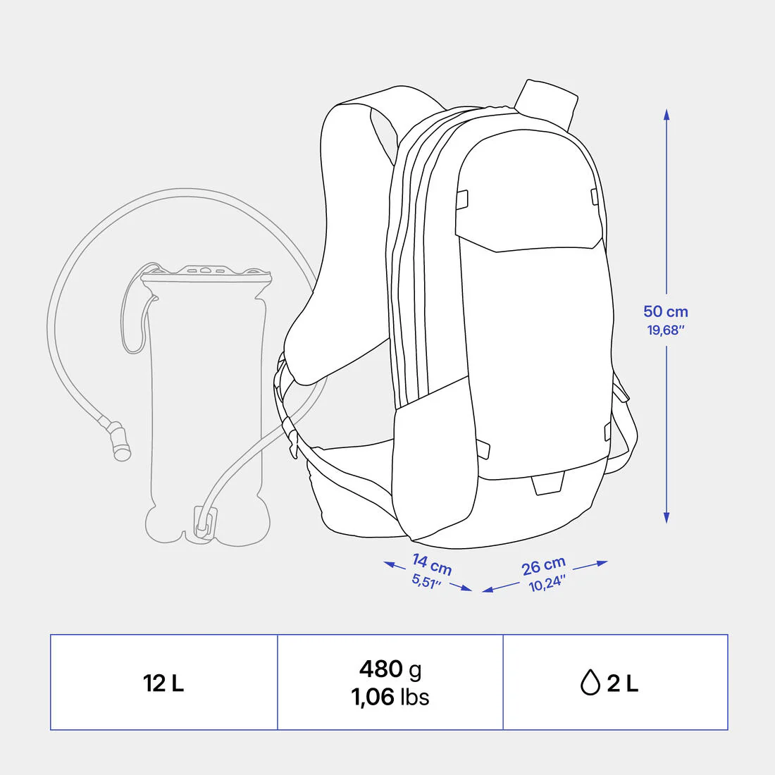 MOCHILA HIDRATACIÓN CICLISMO MBT 12 L / 2 L - Image 7