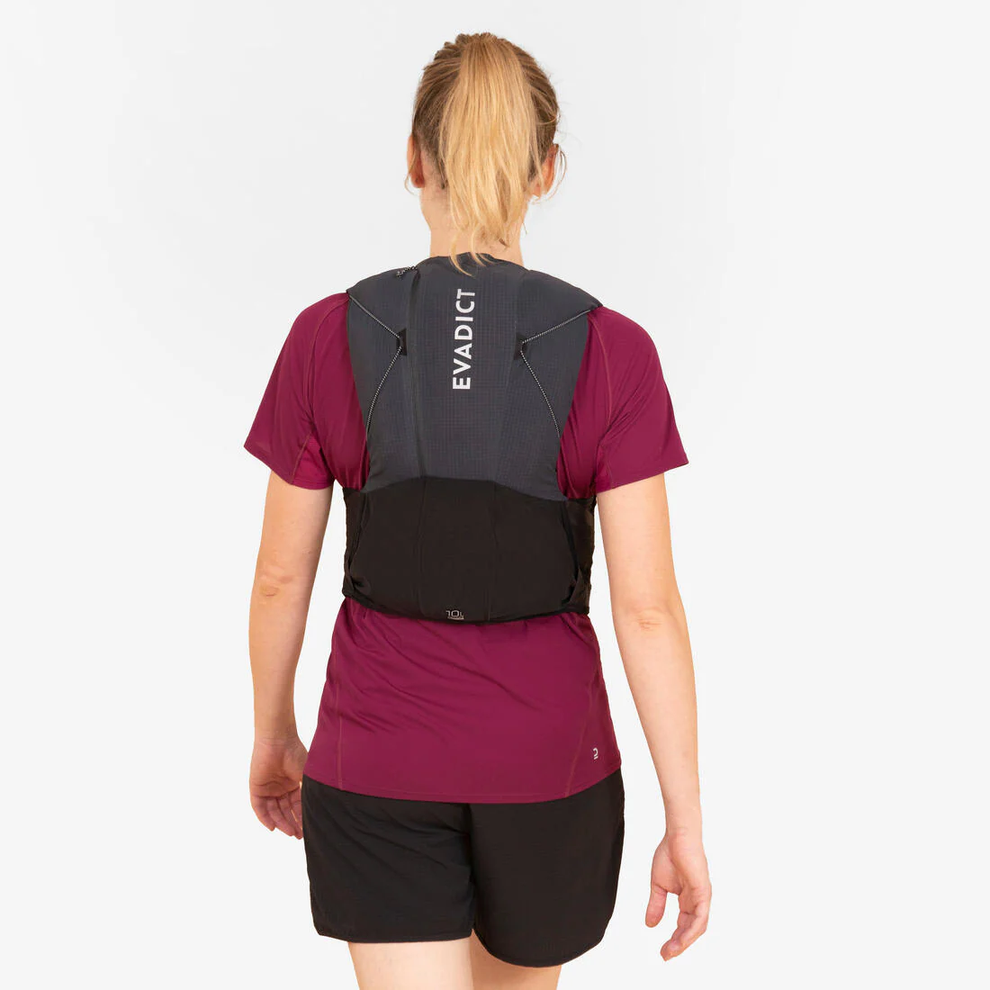 MOCHILA RUNNING 10L MIXTA NEGRO - VENDIDA CON BOLSA DE HIDRATACIÓN1L - Image 15