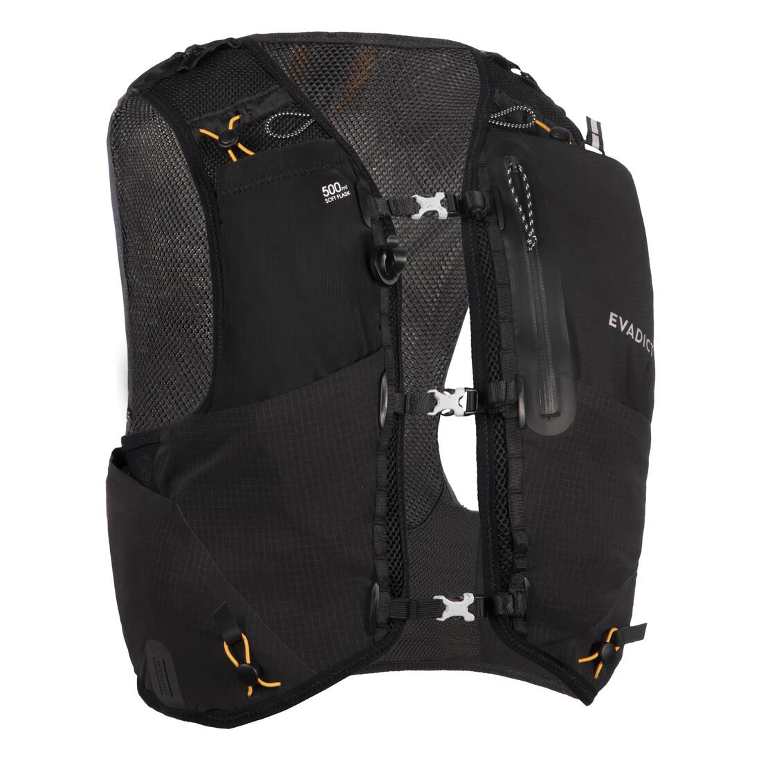 MOCHILA RUNNING 10L MIXTA NEGRO - VENDIDA CON BOLSA DE HIDRATACIÓN1L - Image 4