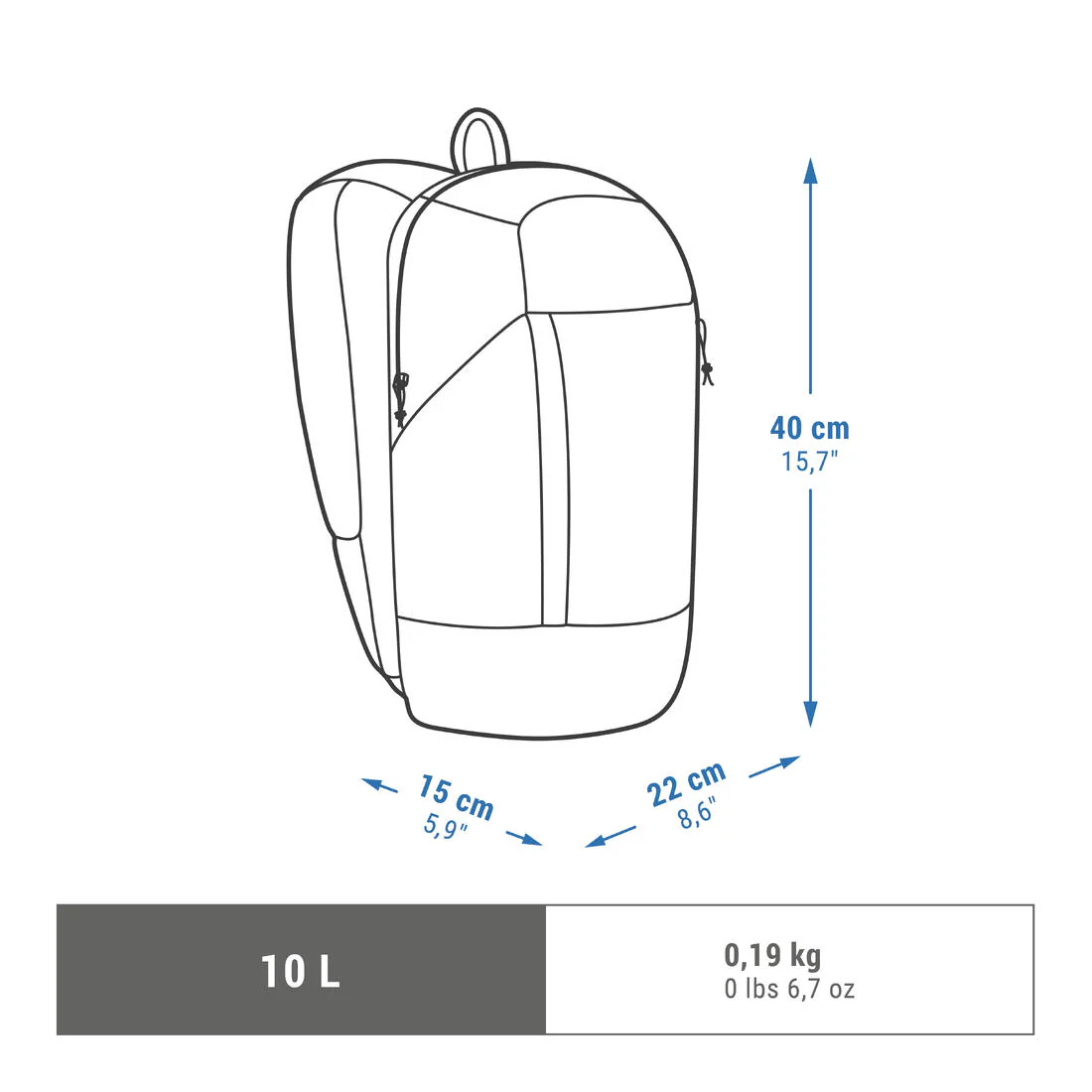 Mochila trekking 10L NH100 Arpenaz - Image 31