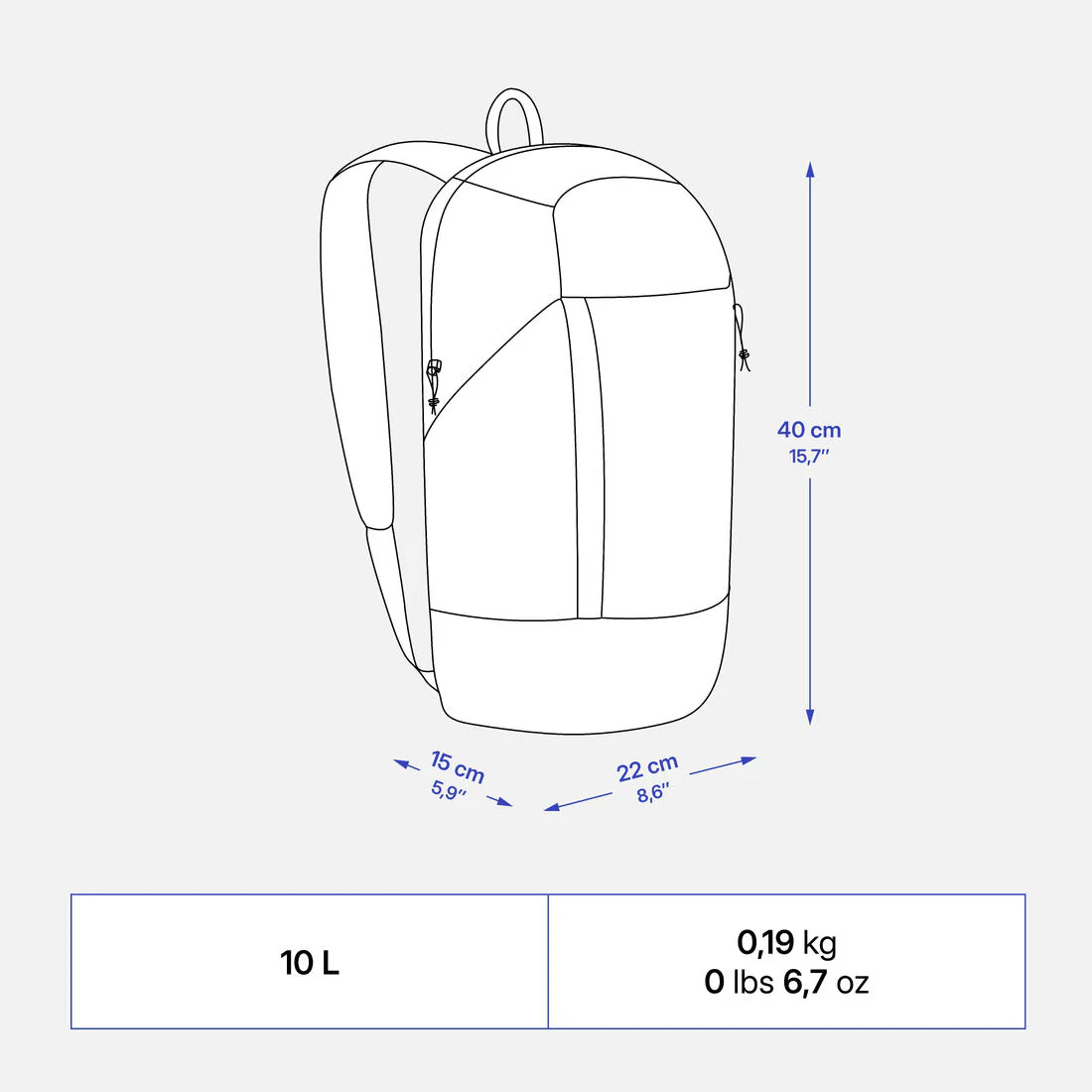 Mochila trekking 10L NH100 Arpenaz - Image 43
