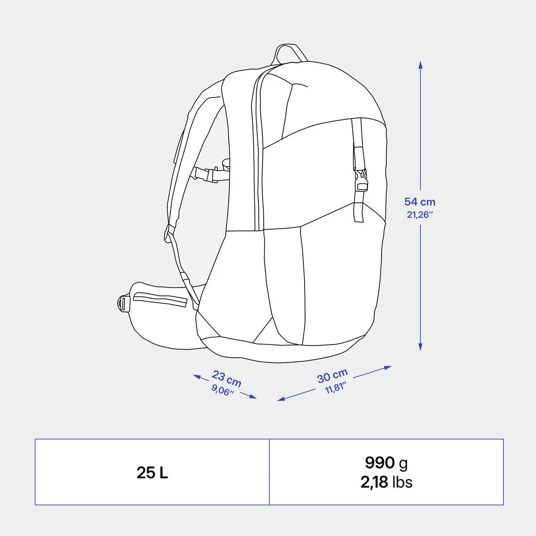 Mochila trekking 25L MH500 - Image 16