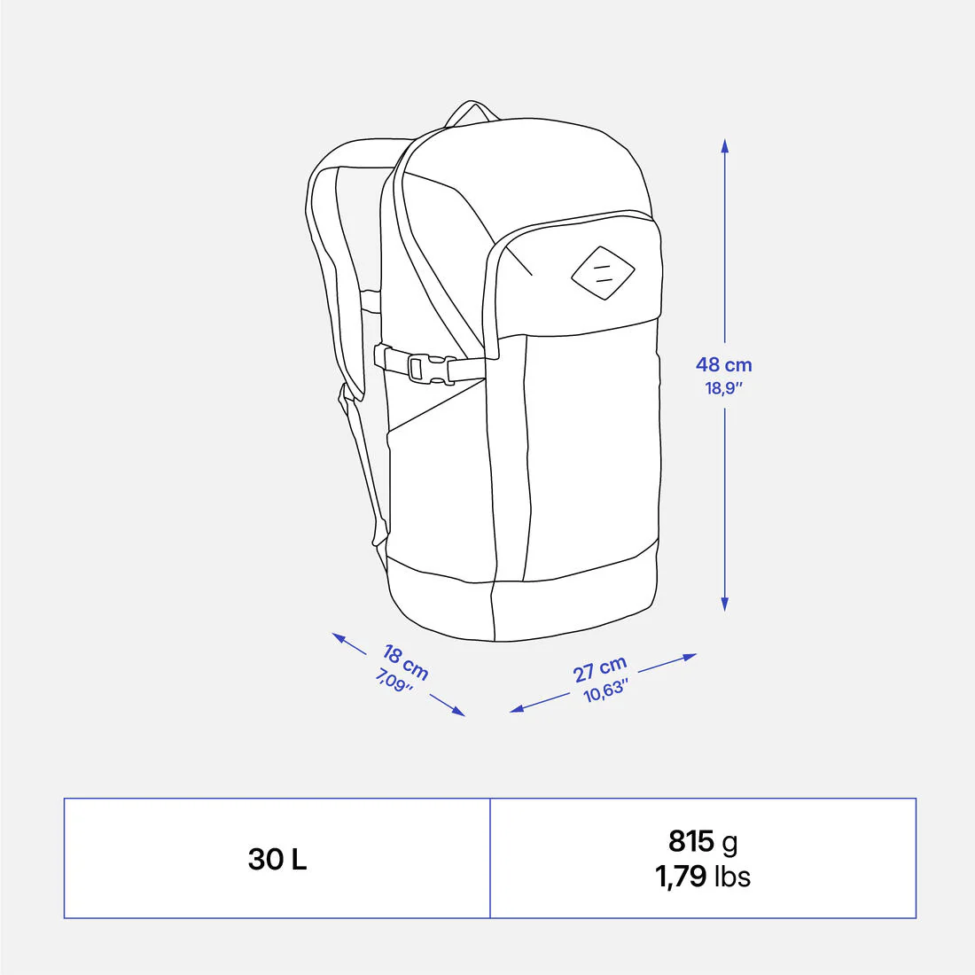 Mochila trekking 30L NH500 Arpenaz - Image 8