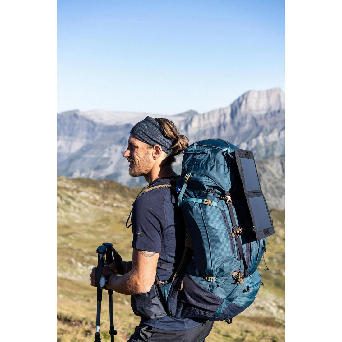Mochila trekking 50+10L espalda ventilada MT500 - Image 19