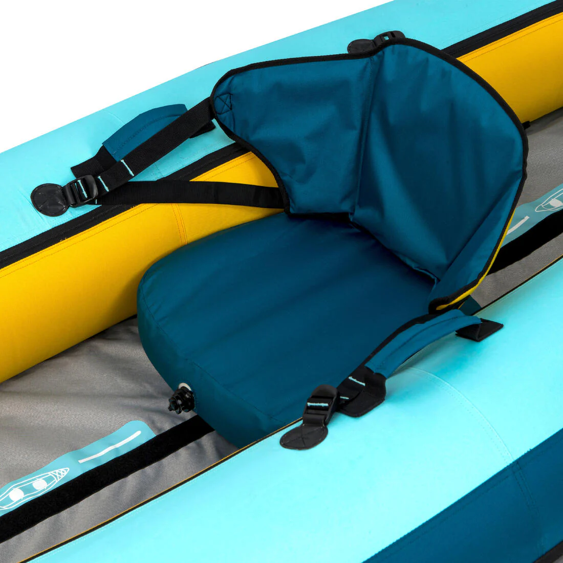 Pack kayak canoa inflable 1-2 plazas azul celeste - 100 - Image 11