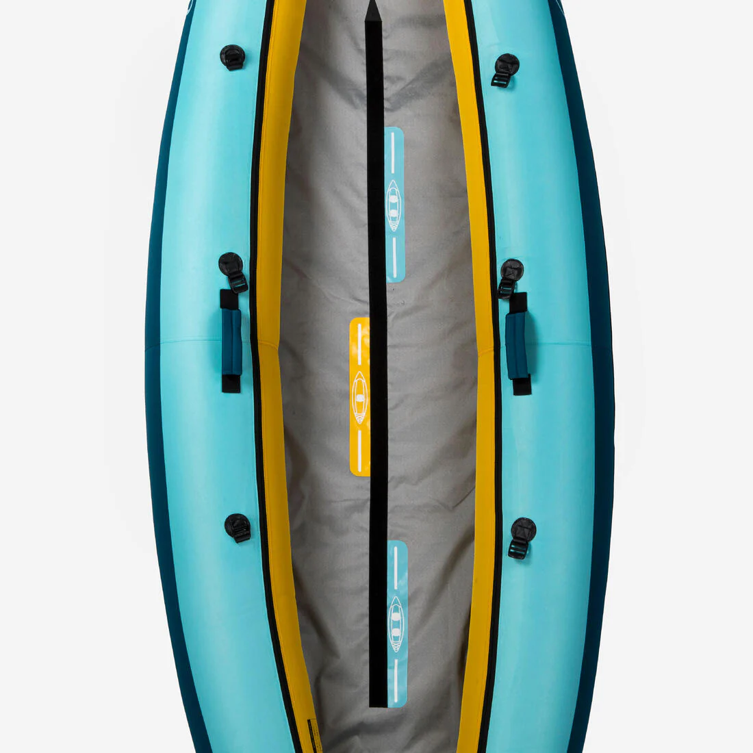 Pack kayak canoa inflable 1-2 plazas azul celeste - 100 - Image 30