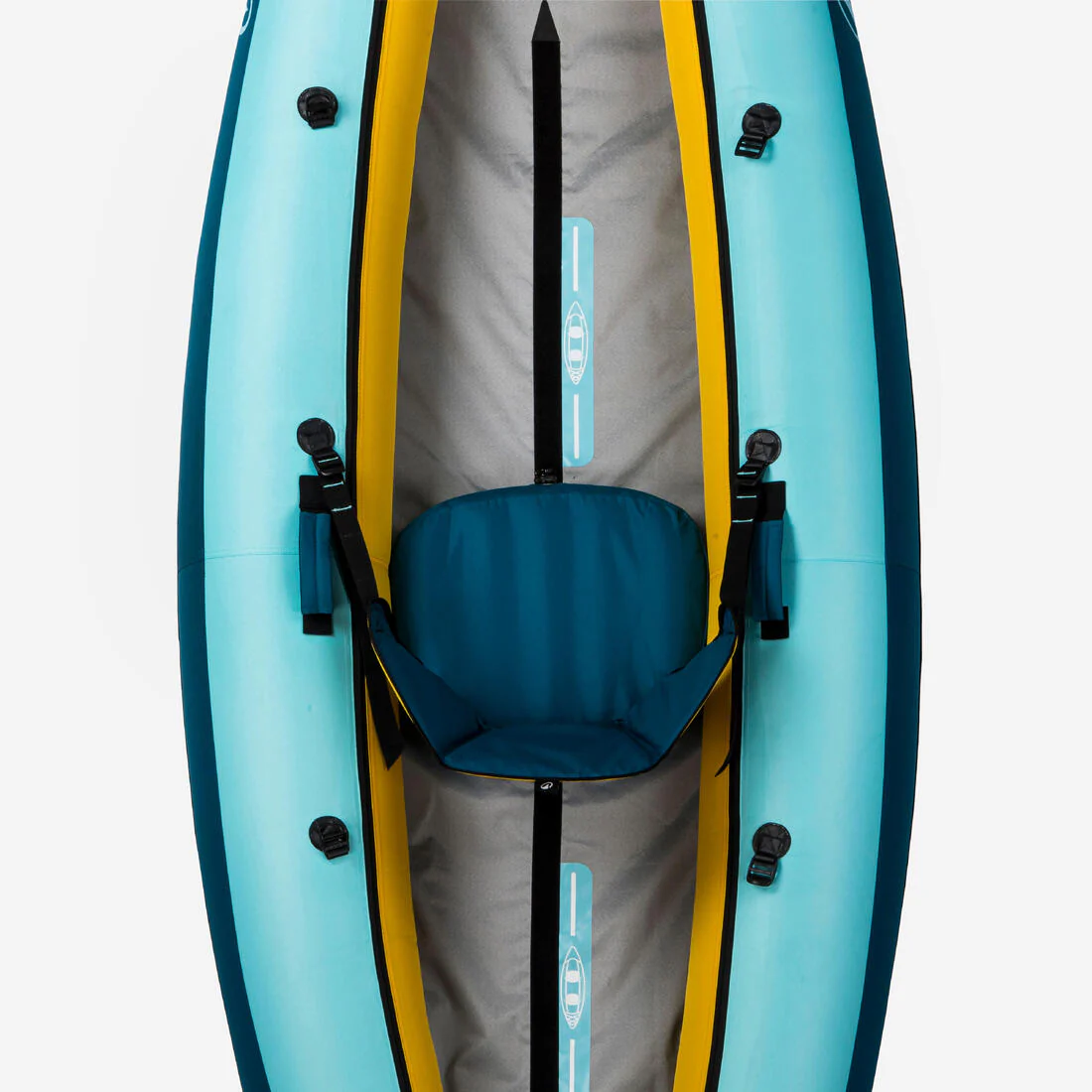 Pack kayak canoa inflable 1-2 plazas azul celeste - 100 - Image 31