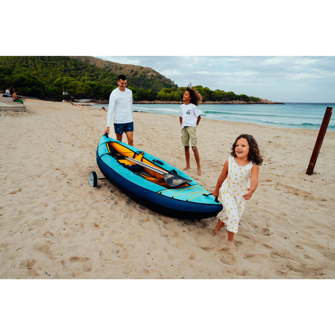 Pack kayak canoa inflable 1-2 plazas azul celeste - 100 - Image 38