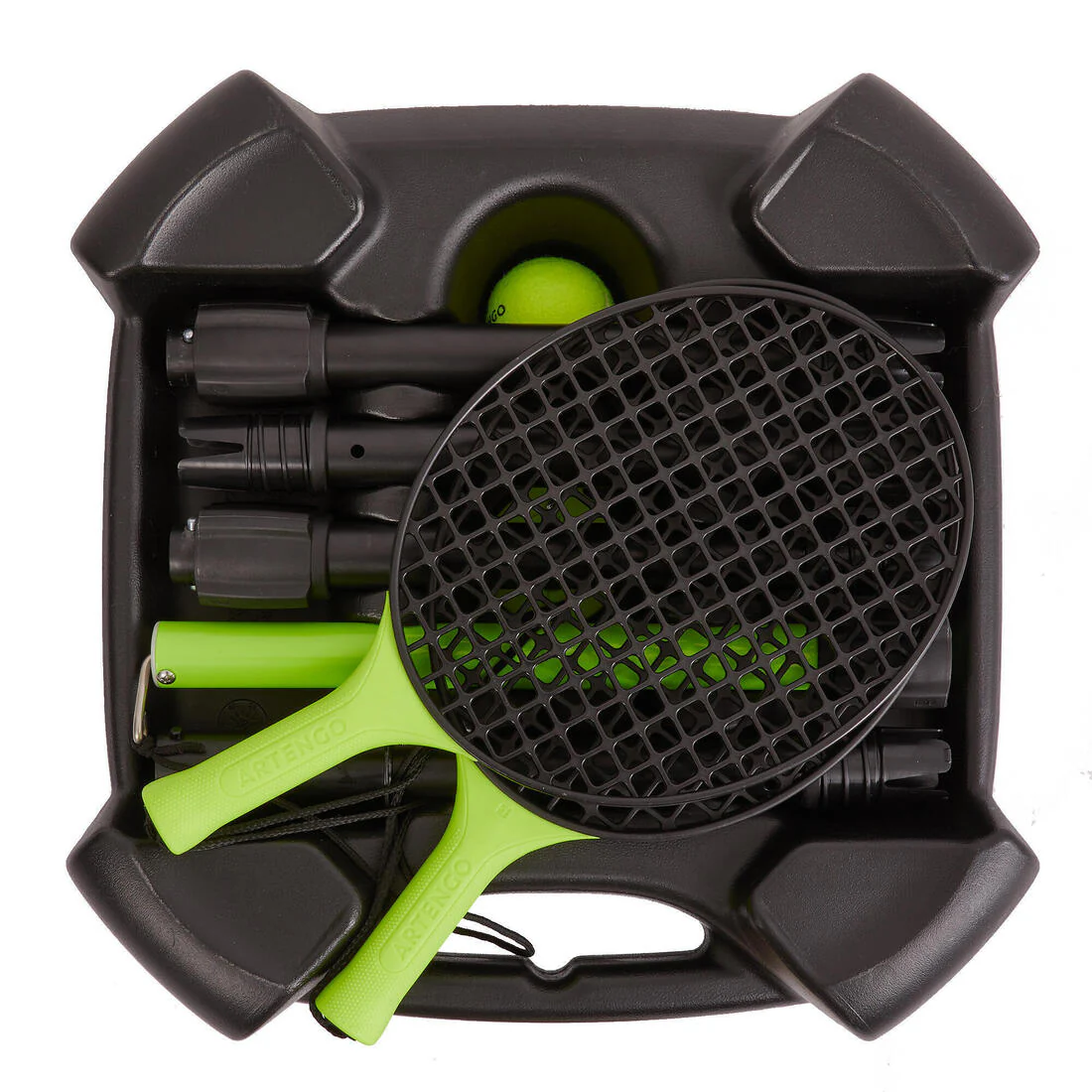 Pack Speedball (1 Mástil, 2 Raquetas y 1 Pelota) Turnball Strong Negro/Amarillo - Image 5