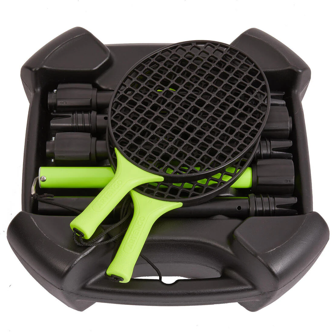 Pack Speedball (1 Mástil, 2 Raquetas y 1 Pelota) Turnball Strong Negro/Amarillo - Image 7