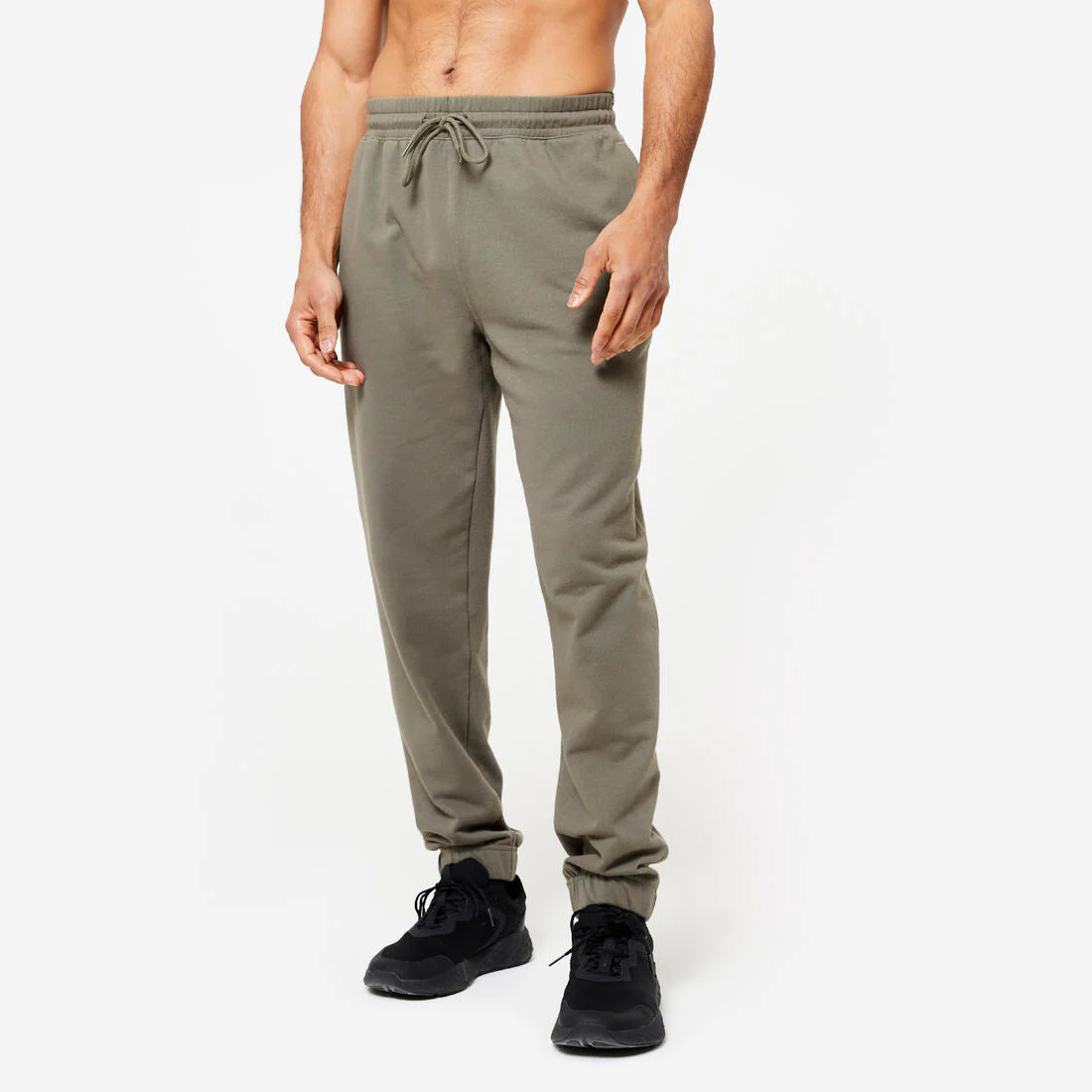 PANTALÓN BUZO FITNESS HOMBRE NEGRO CORTE REGULAR - Image 4
