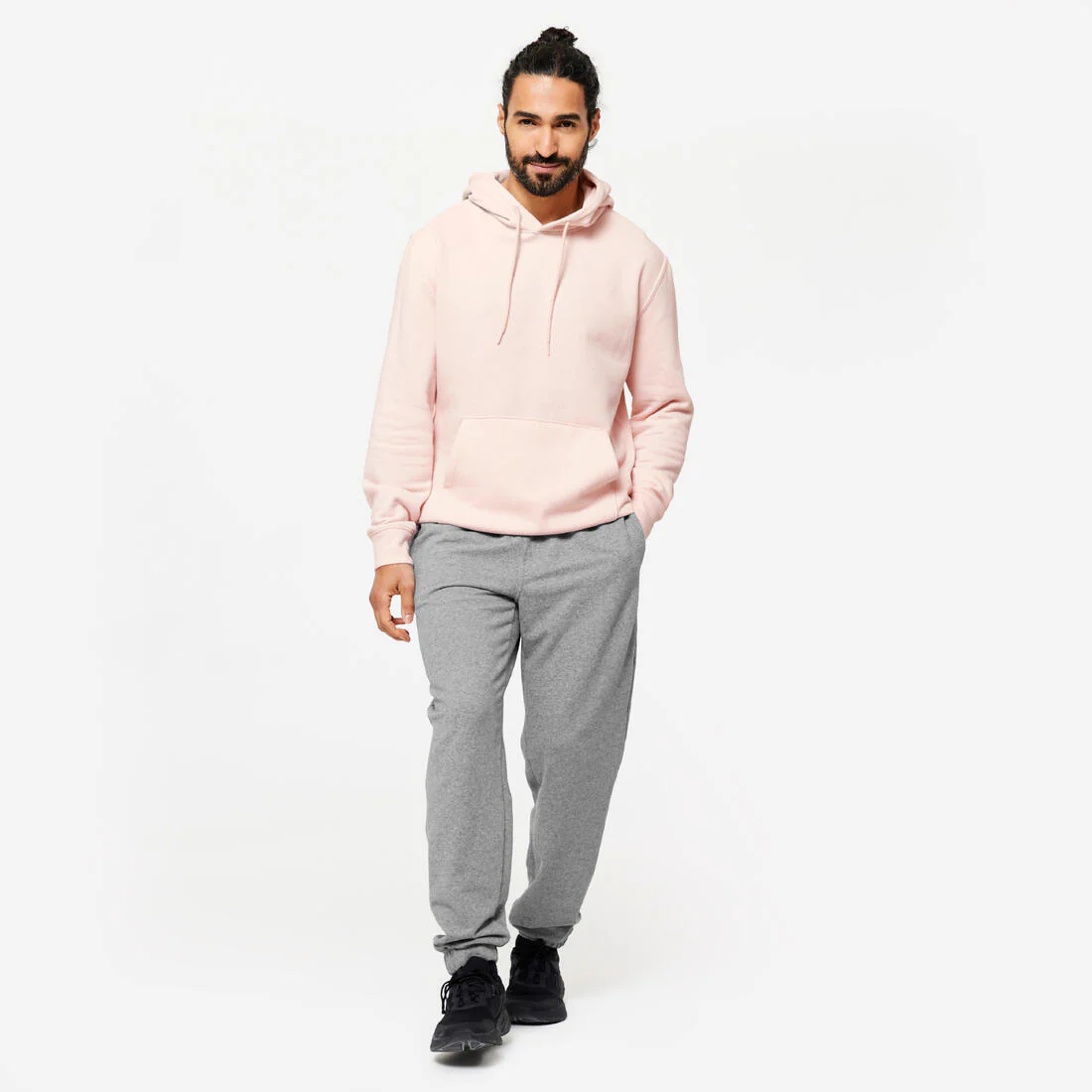 PANTALÓN BUZO FITNESS HOMBRE NEGRO CORTE REGULAR - Image 6
