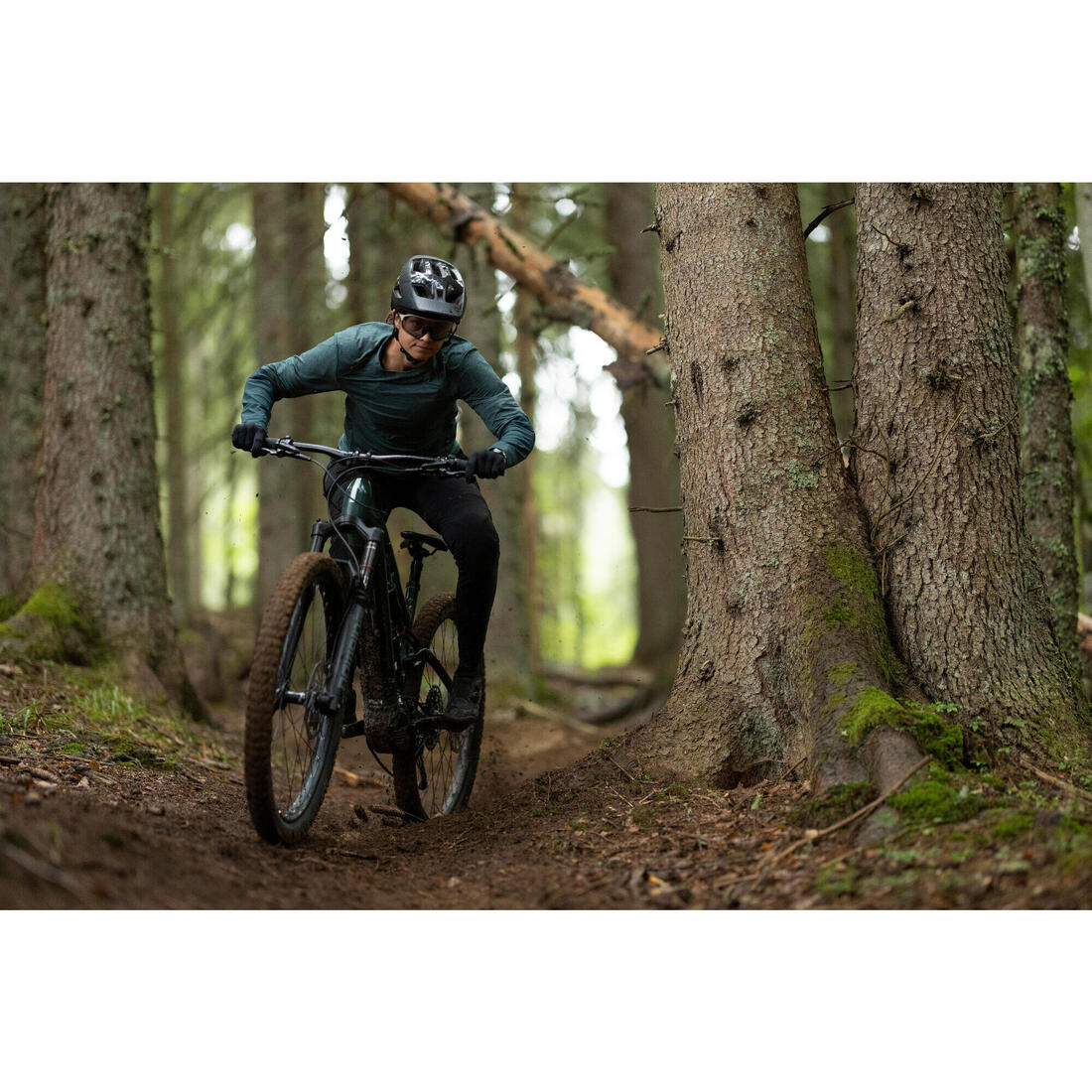 Pantalón Ciclismo MTB All Mountain Unisex Negro Ligero Transpirable Clima Cálido - Image 11