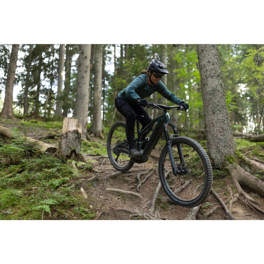 Pantalón Ciclismo MTB All Mountain Unisex Negro Ligero Transpirable Clima Cálido - Image 12
