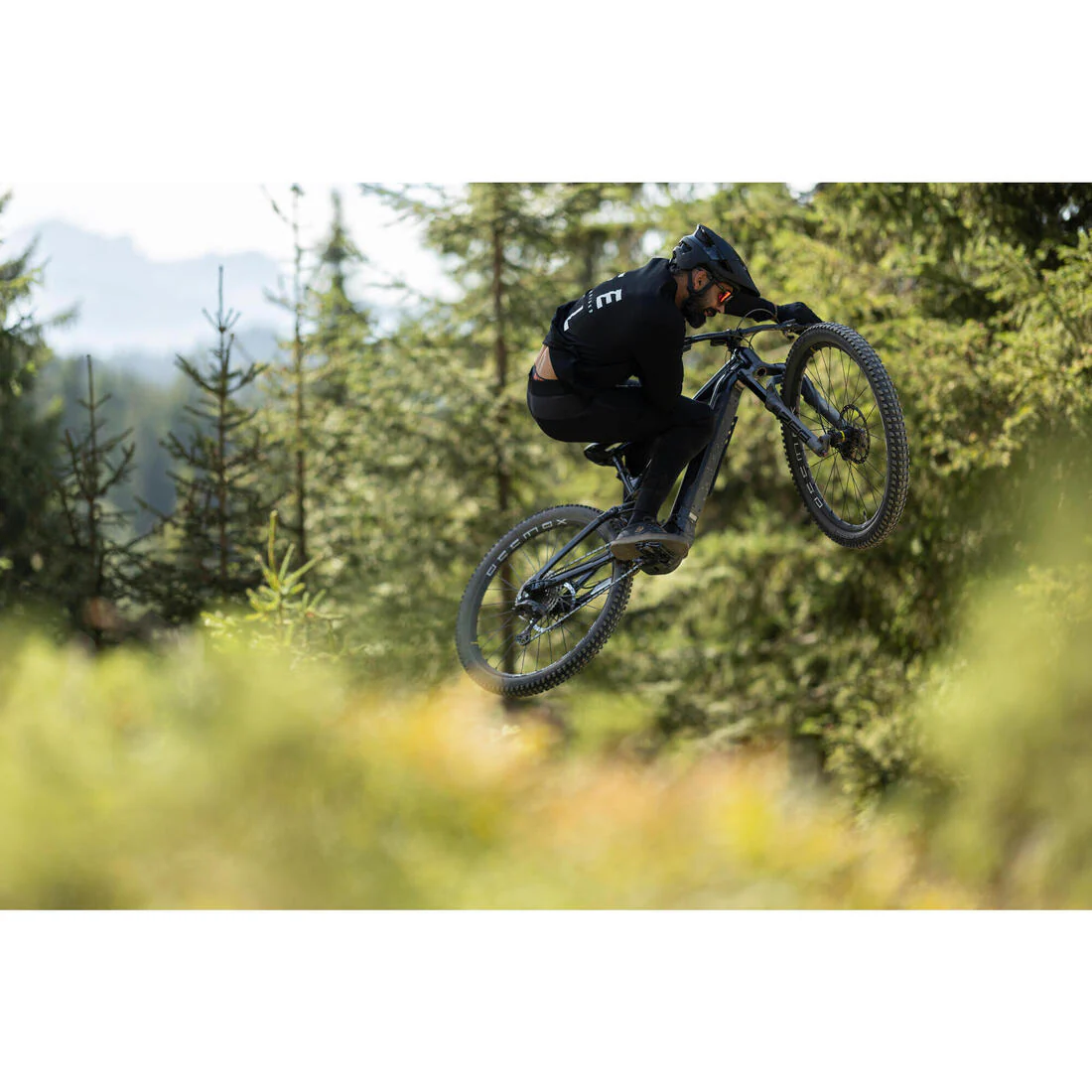 Pantalón Ciclismo MTB All Mountain Unisex Negro Ligero Transpirable Clima Cálido - Image 14