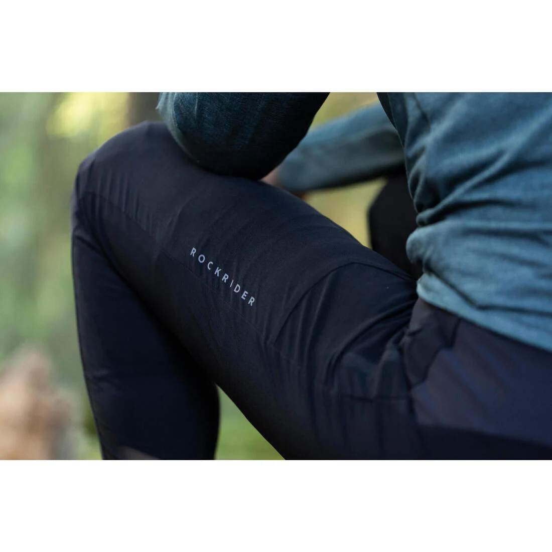 Pantalón Ciclismo MTB All Mountain Unisex Negro Ligero Transpirable Clima Cálido - Image 15