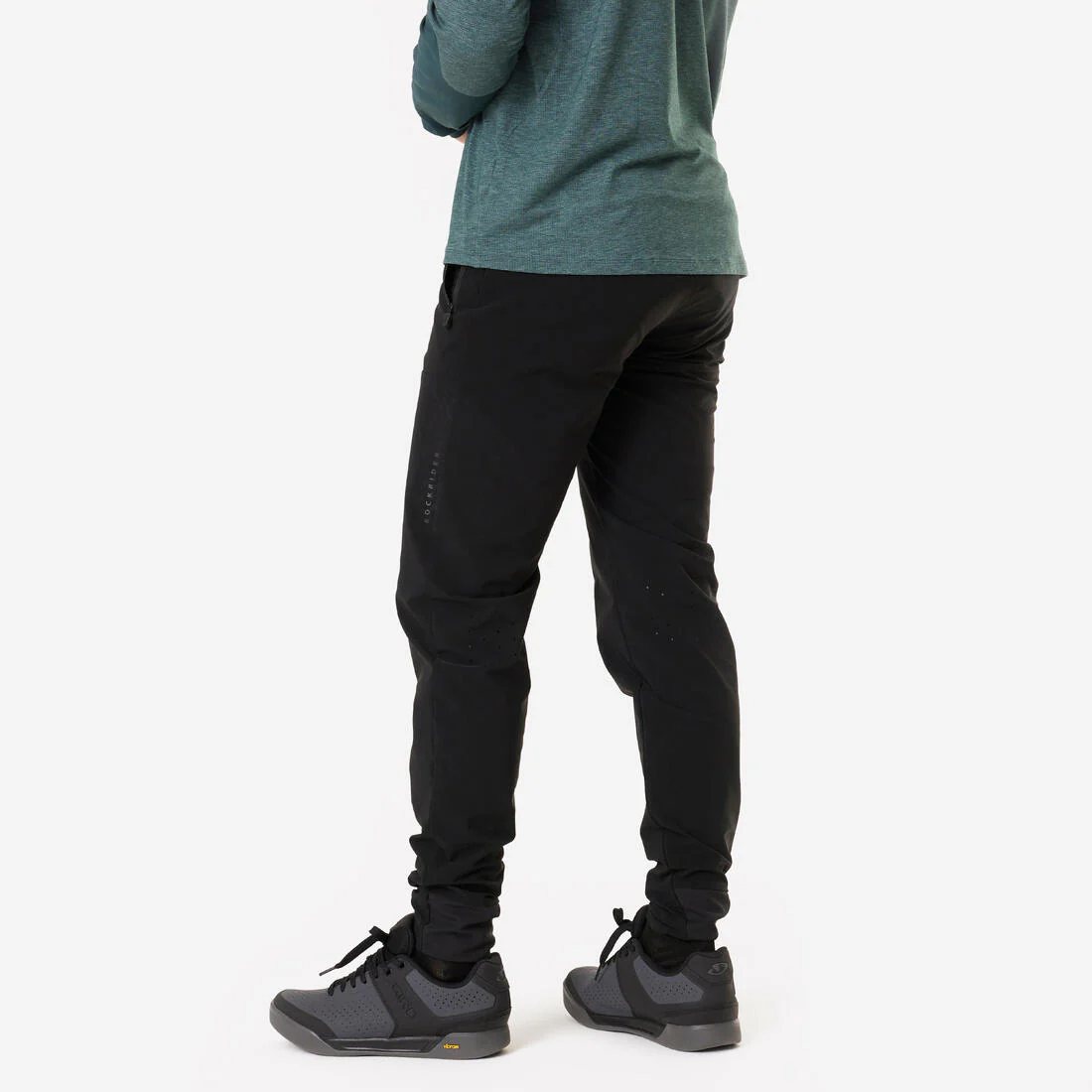 Pantalón Ciclismo MTB All Mountain Unisex Negro Ligero Transpirable Clima Cálido - Image 3