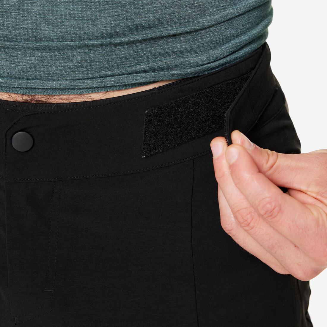 Pantalón Ciclismo MTB All Mountain Unisex Negro Ligero Transpirable Clima Cálido - Image 7