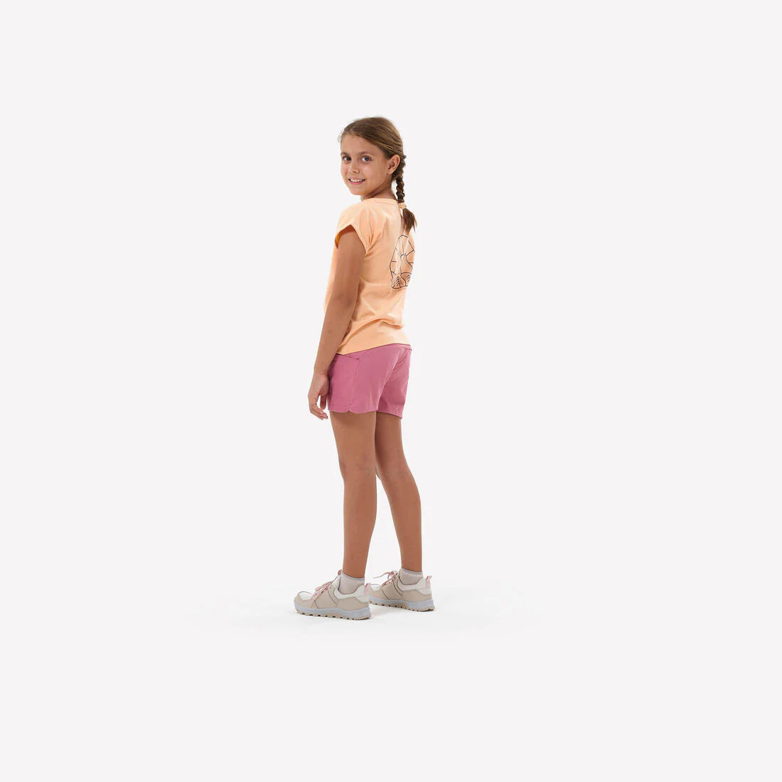 Pantalón corto de senderismo niños 7-15 años, MH500 rosa - Image 7