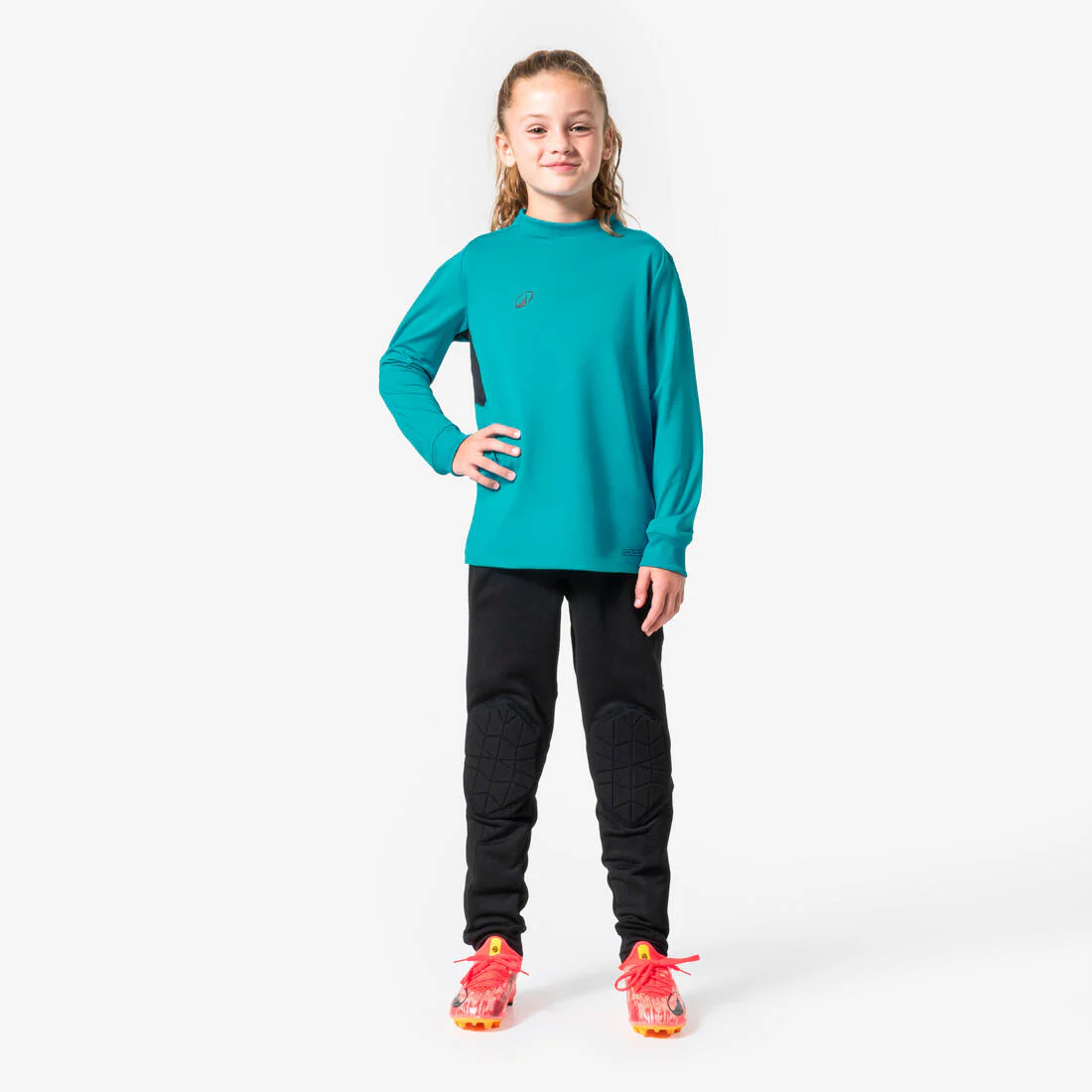 PANTALÓN DE ARQUERO FÚTBOL NIÑOS F100 NEGRO - Image 2