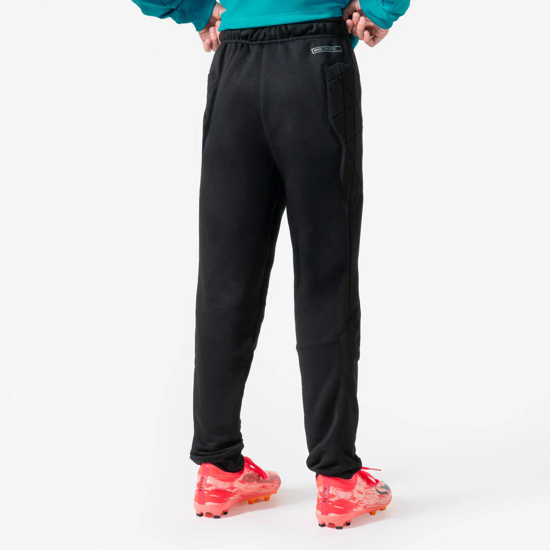 PANTALÓN DE ARQUERO FÚTBOL NIÑOS F100 NEGRO - Image 4