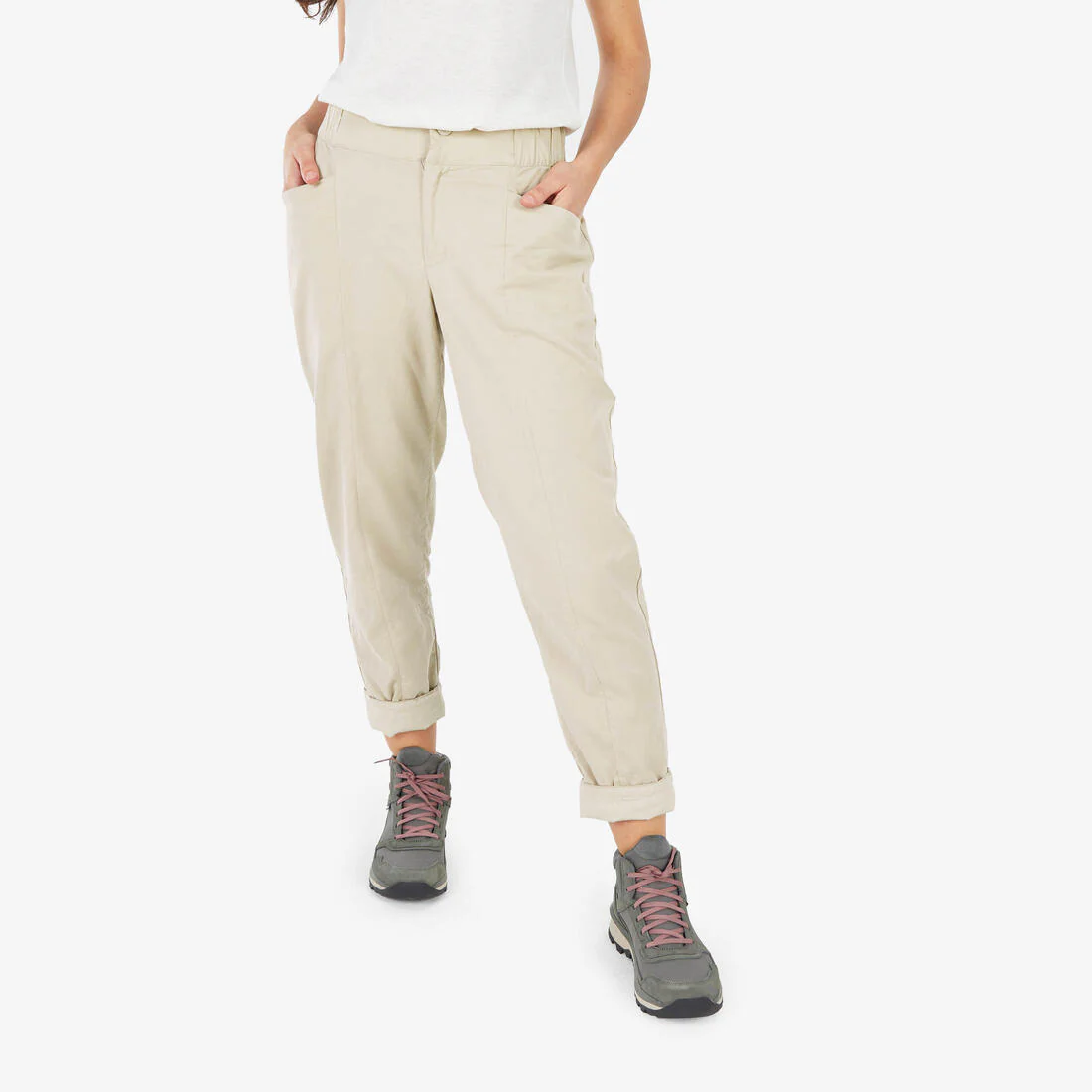 PANTALÓN DE LINO SENDERISMO MUJER NH500 - Image 10
